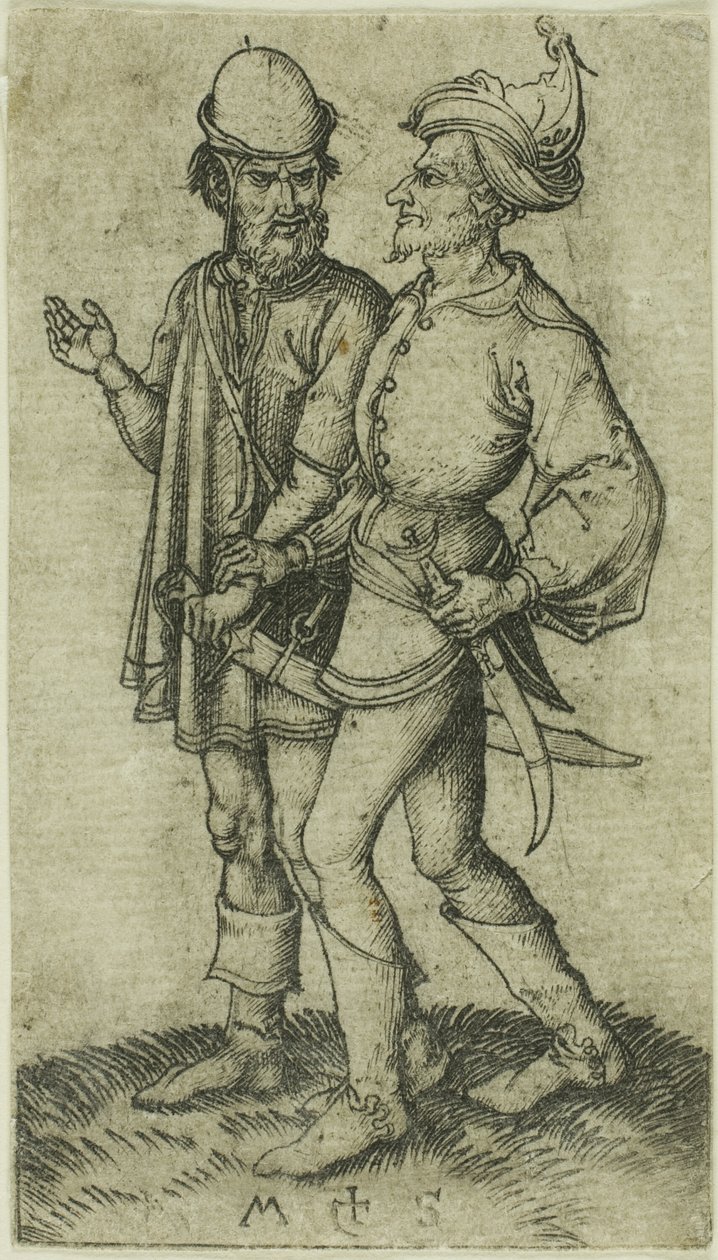 Två morer i samtal av Martin Schongauer