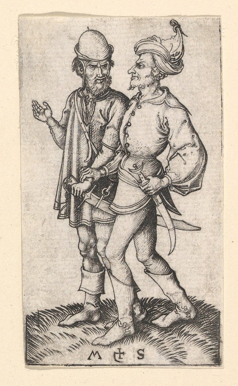 Två turkar, ca. 1435-1491. av Martin Schongauer