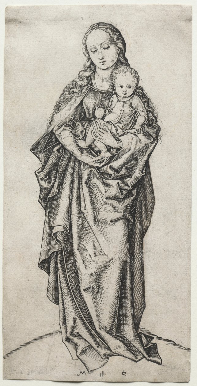 Jungfru och barn. av Martin Schongauer