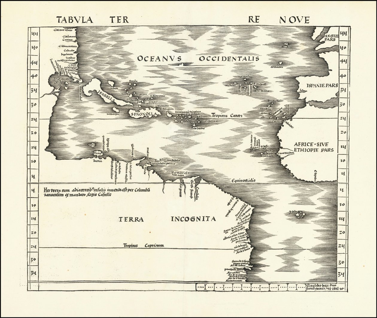 Amiralitetskarta från 1513 av Martin Waldseemüller av Martin Waldseemuller