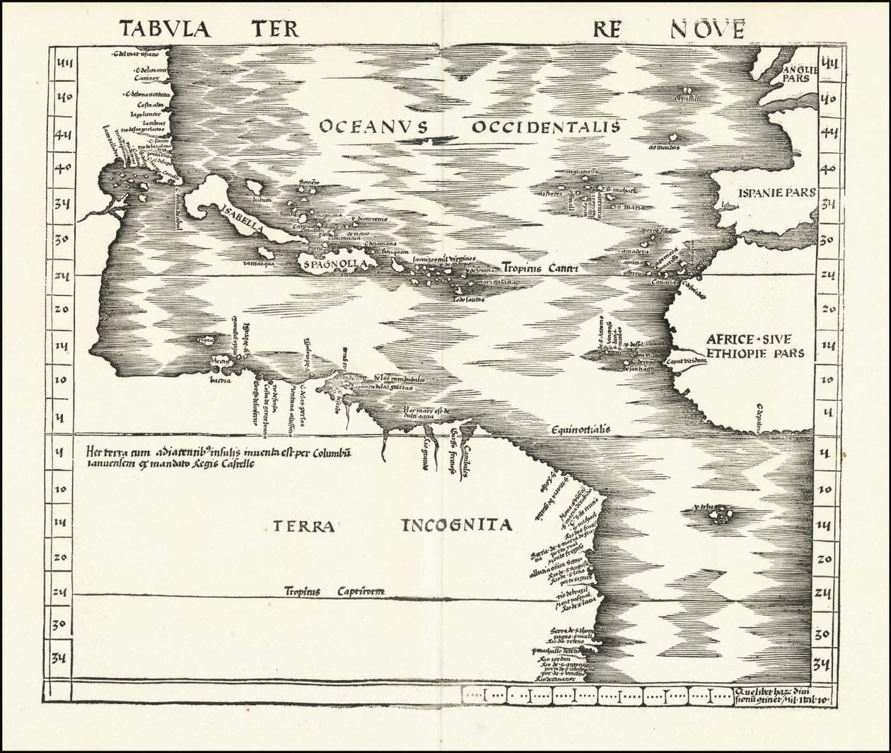 1513 Tabula Terre Nio av Martin Waldseemuller