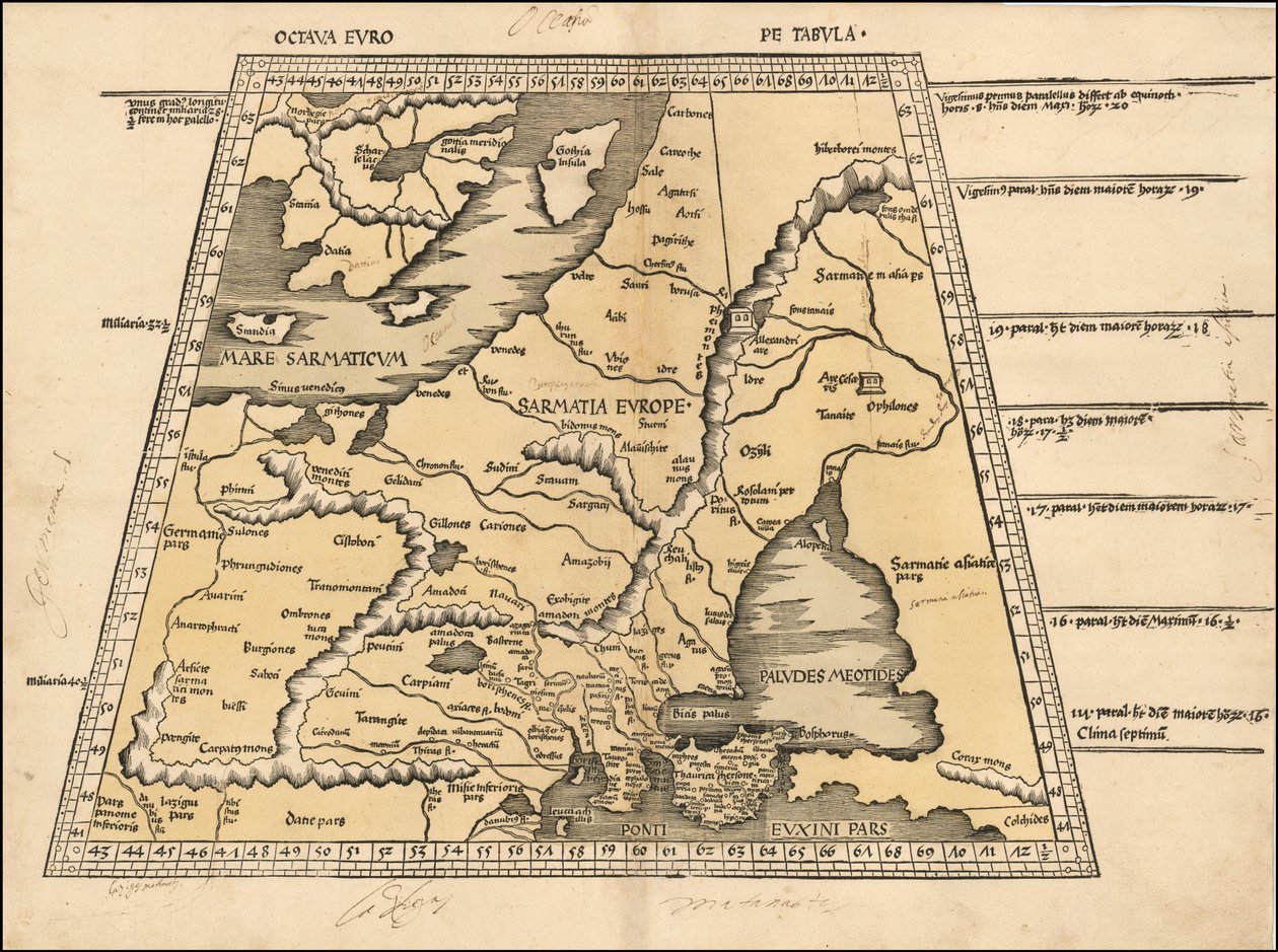 1513 års karta över Baltikum, Skandinavien, Polen  Östeuropa av Martin Waldseemüller av Martin Waldseemuller