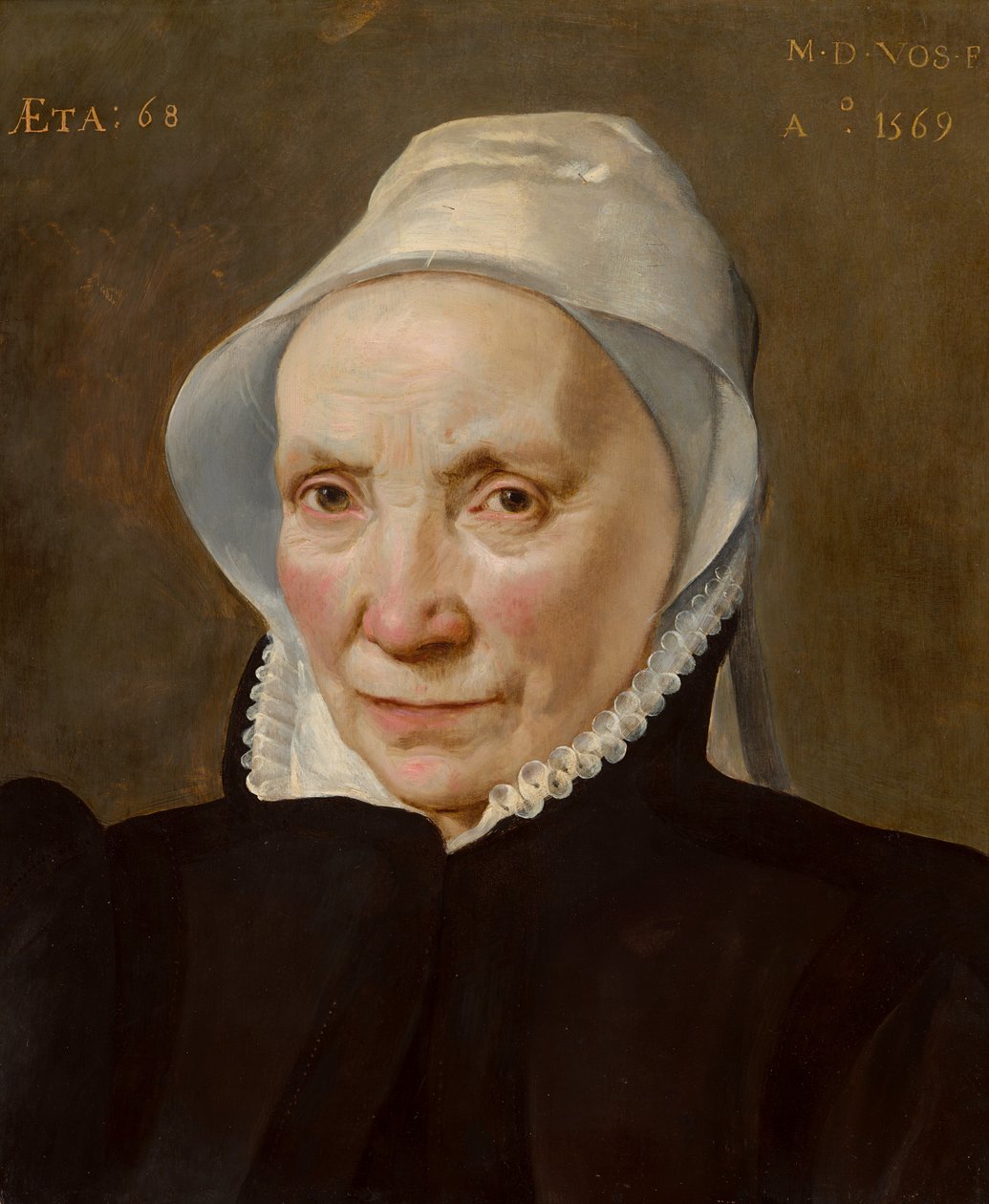 Porträtt av en gammal kvinna, 1569. av Martin de Vos