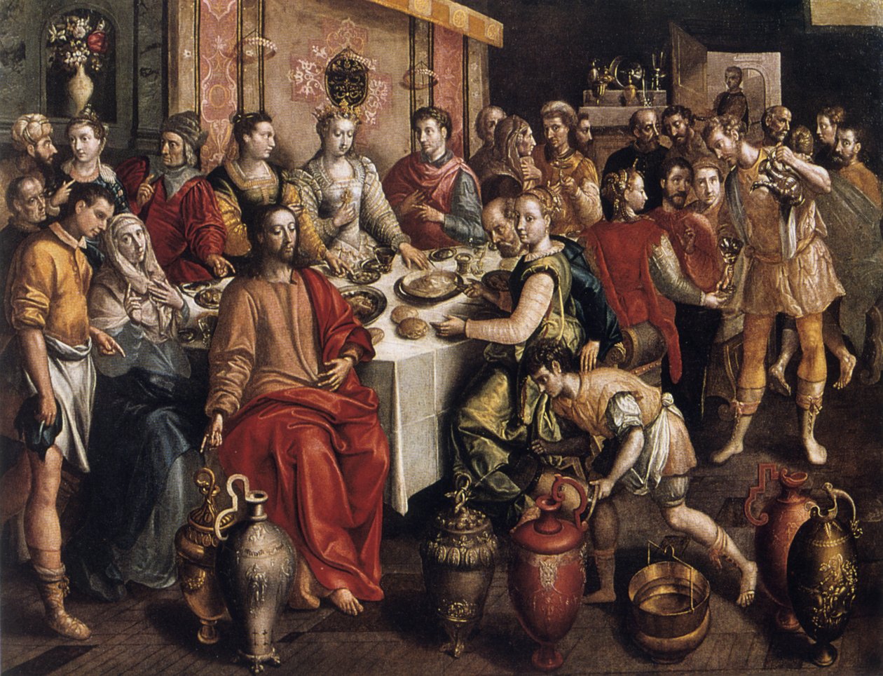 Äktenskapet i Kana, 1596-1597 av Maarten de Vos