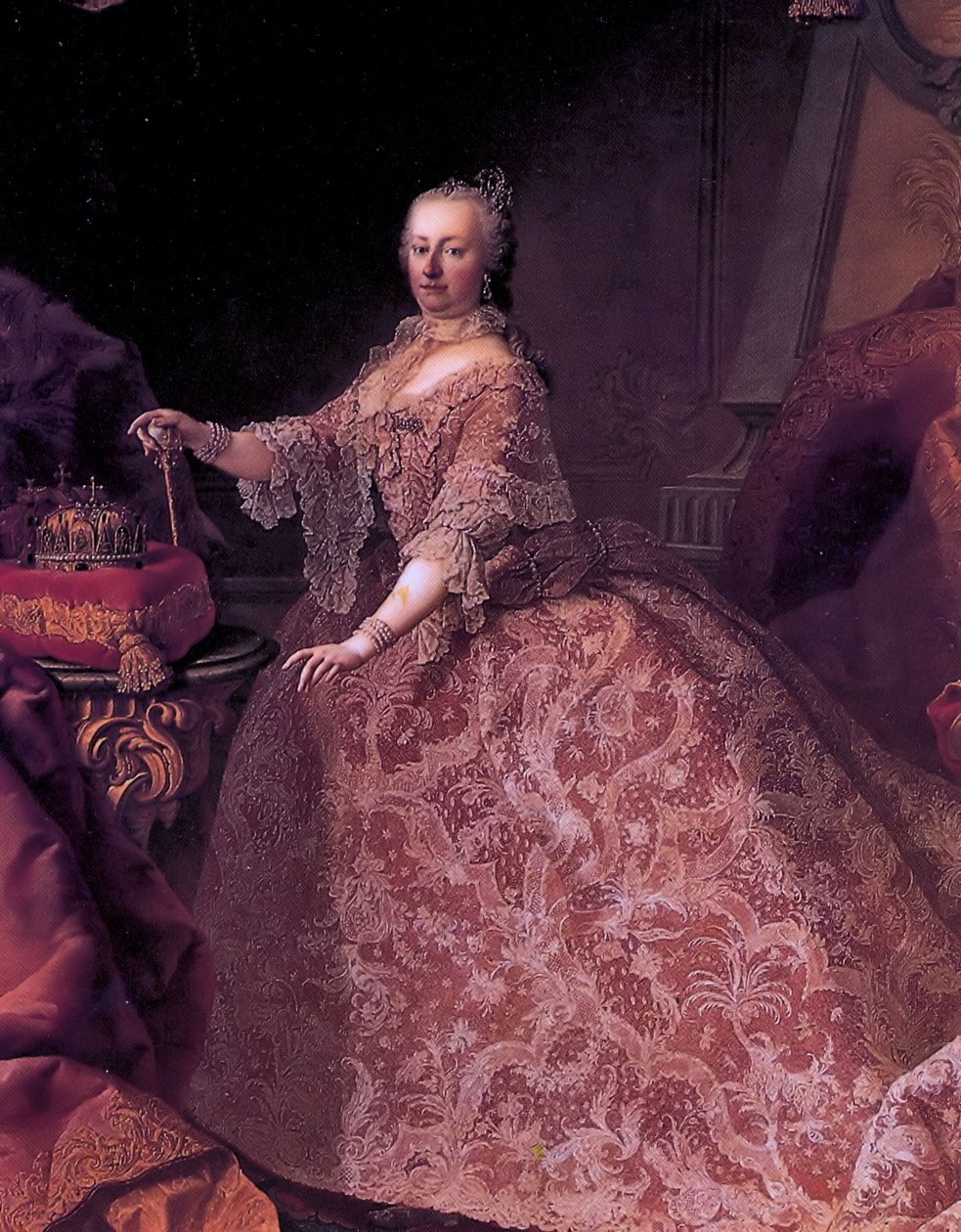 Tyska: Kejsarinna Maria Theresia Maria Theresia av Österrike vid 35 års ålder av Martin van Meytens
