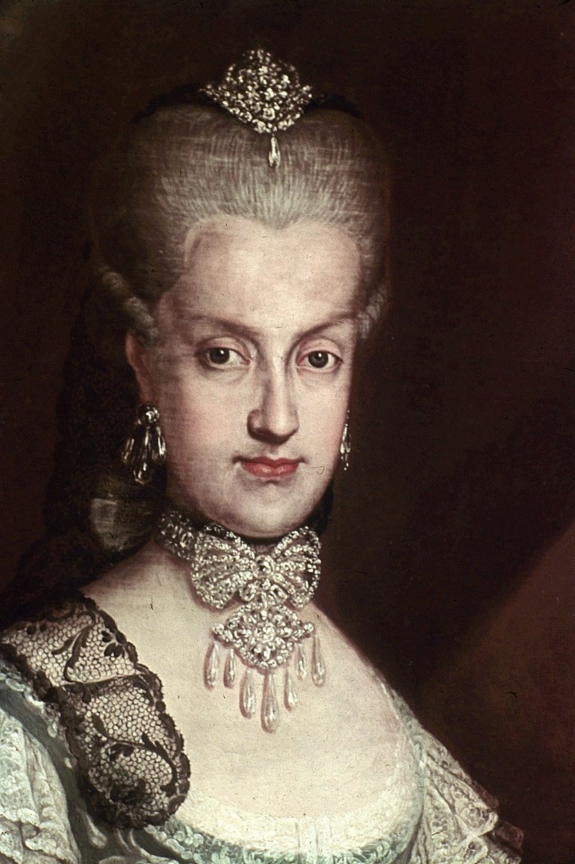 Porträtt av Maria Carolina av Österrike av Martin van Meytens