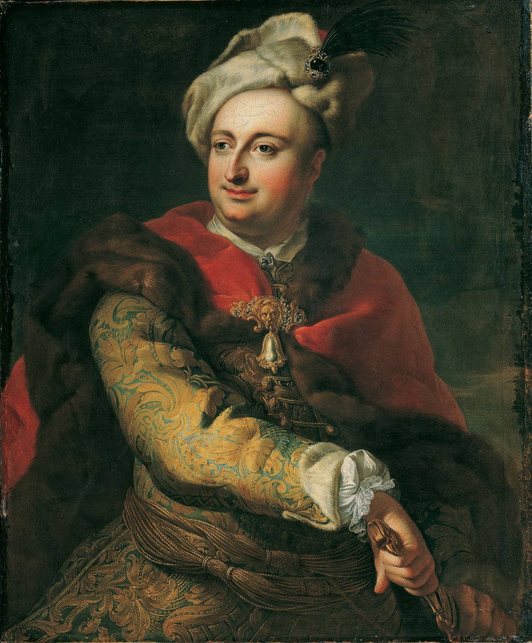 Porträtt av en man i ungersk kostym (Imre Graf Tökölyi?) av Martin van Meytens d. J.