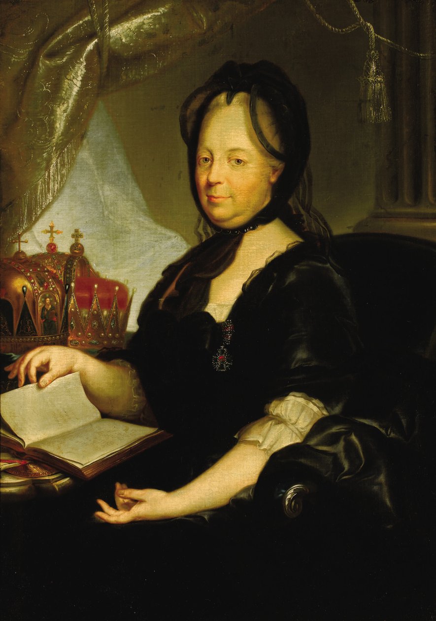 Katarina II i sorg, 1760-talet av Martin van Meytens the Younger