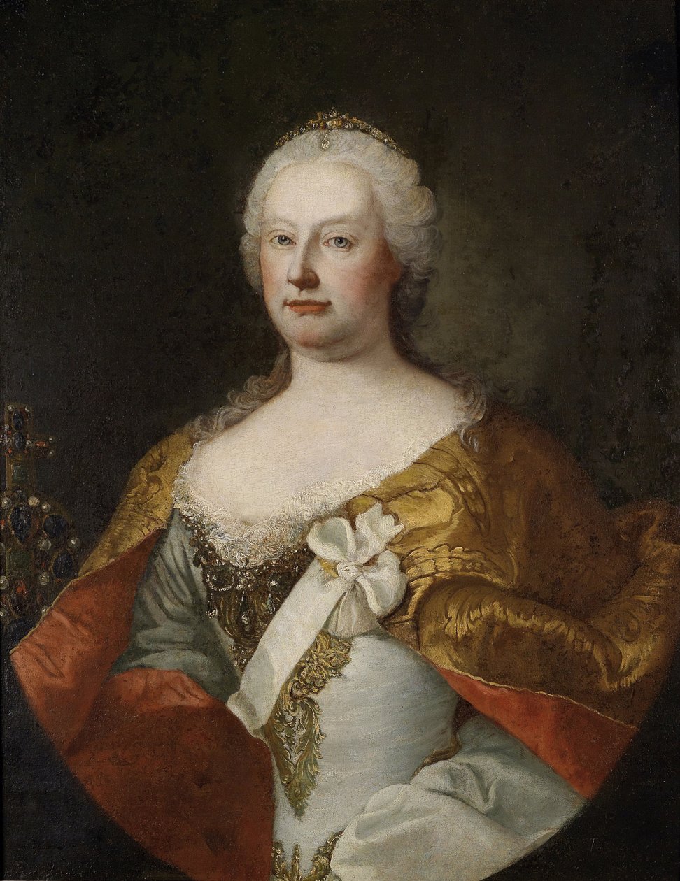 Porträtt av kejsarinnan Maria Theresia av Österrike 1717-1780, 1750-talet av Martin van Meytens the Younger