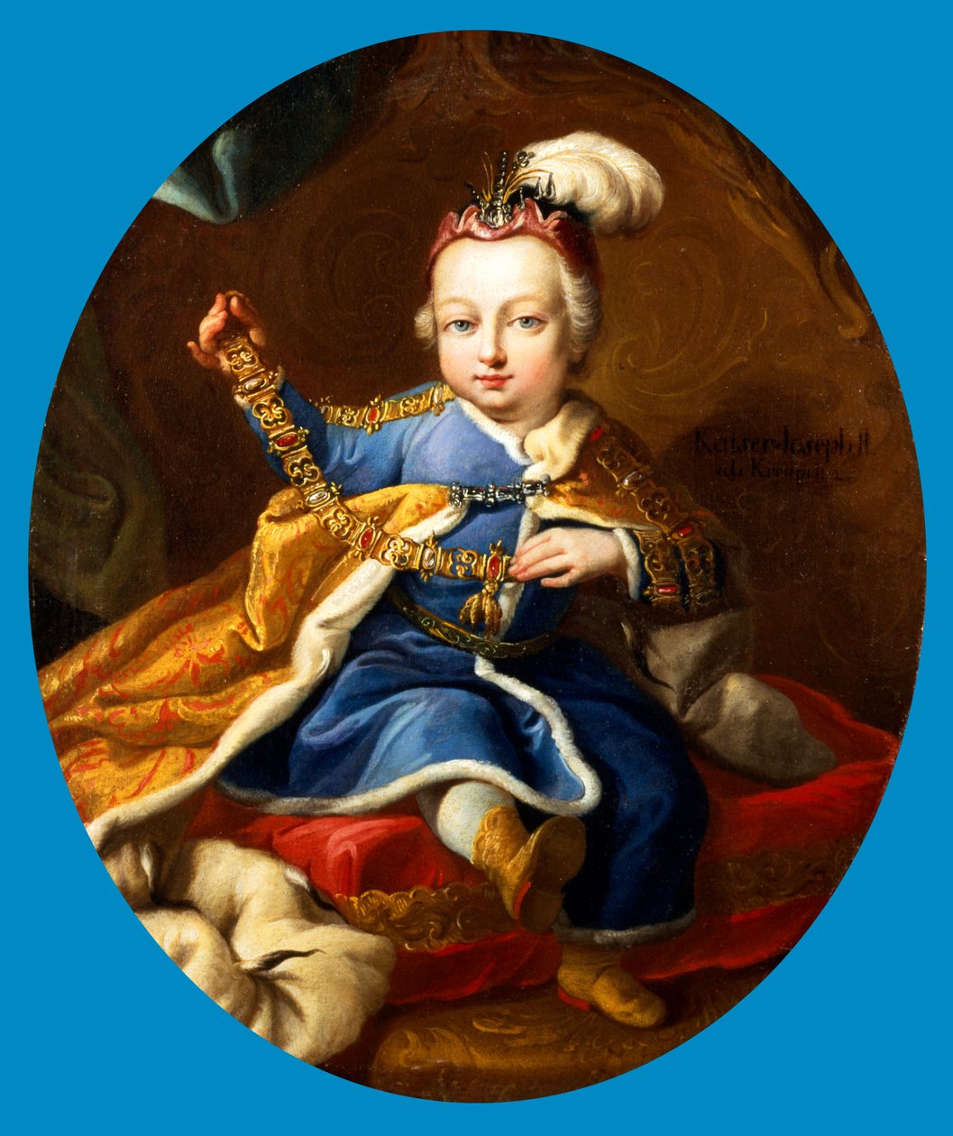 Prins Joseph, blivande kejsare Josef II av Österrike som barn, 1700-talet av Martin van Mytens II