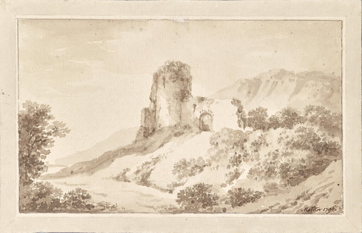 Landskap med ruin av Martin von Molitor