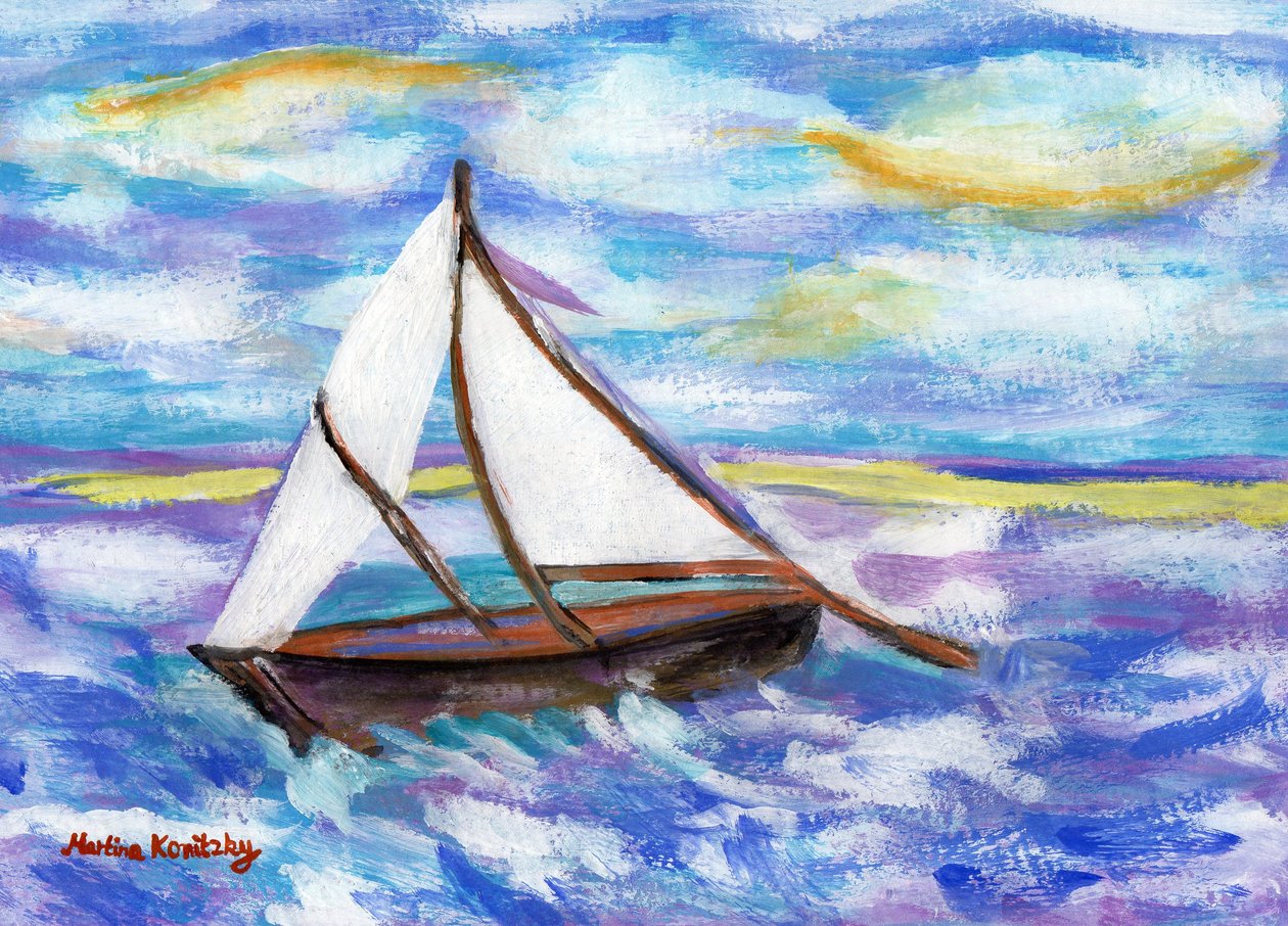 Fiskebåten (hyllning till Vincent van Gogh) av Martina Konitzky