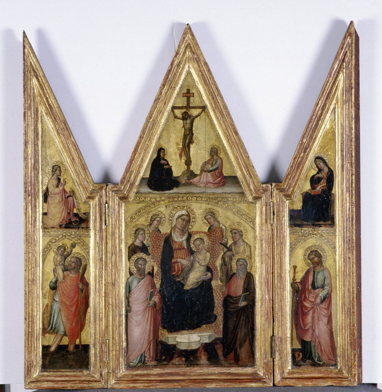 Triptyk med Madonna och barn, ca 1400 (tempera på trä) av Martino de Bartolomeo
