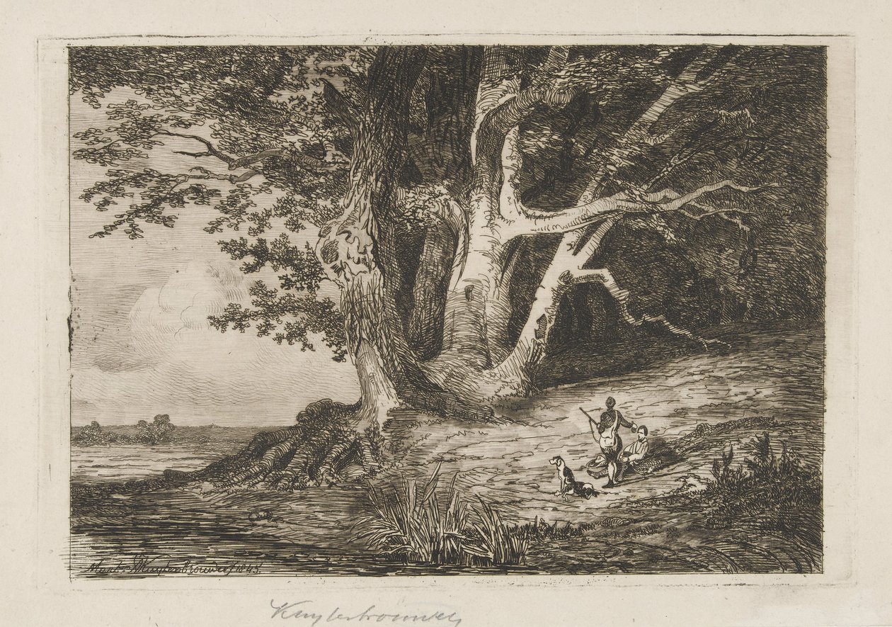 Två jägare vid vattnet av Martinus Antonius Kuytenbrouwer jr.