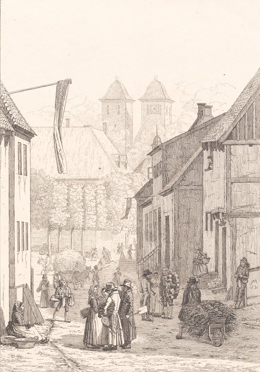 En marknadsdag i Viborg av Martinus Rørbye