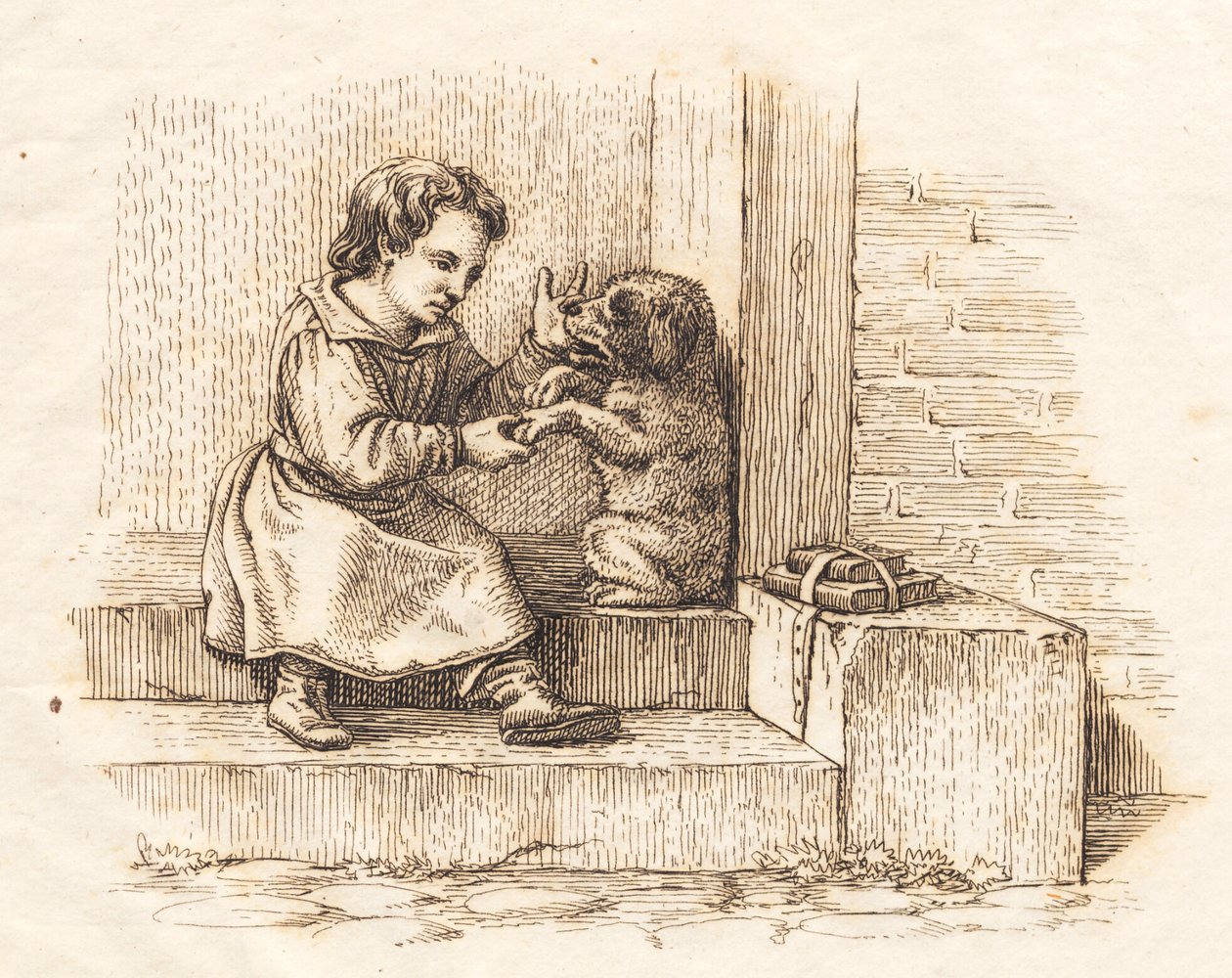 Illustration till "Halvhundra fabler för barn" av Hey av Martinus Rørbye