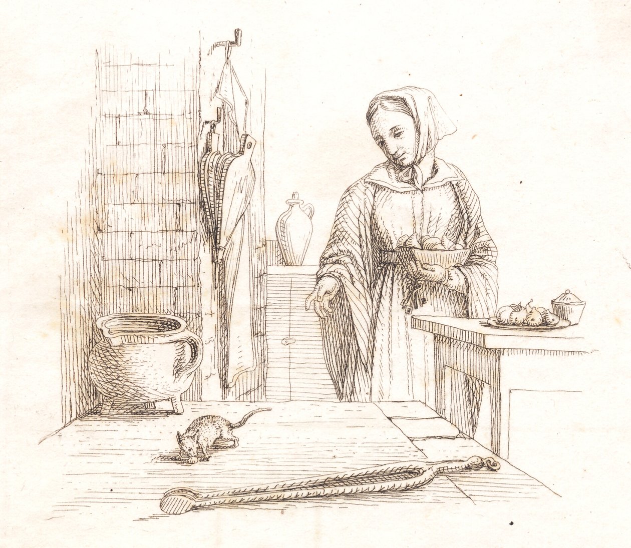 Illustration till "Halvhundra fabler för barn" av Hey av Martinus Rørbye