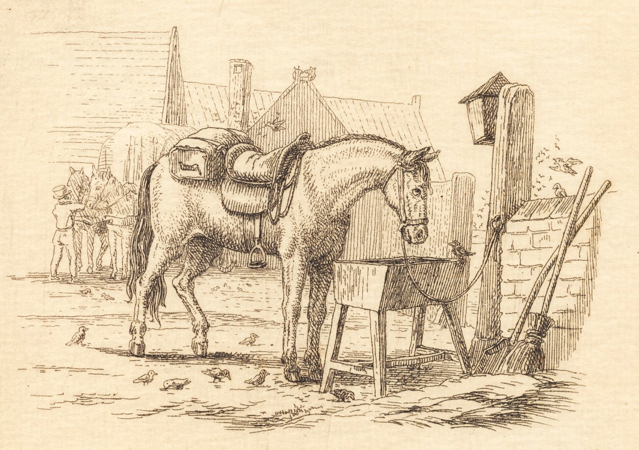 Illustration till "Halvhundra fabler för barn" av Hey av Martinus Rørbye