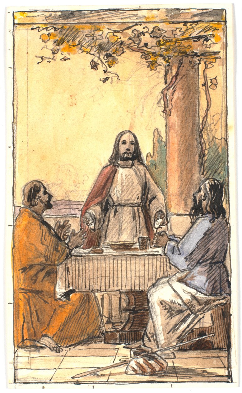 Kristus och de två lärjungarna i Emmaus av Martinus Rørbye