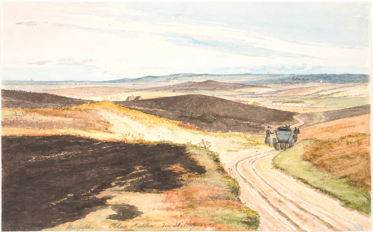 Hulvej i Tolne Bakker, Vendsyssel, 21 maj 1833 av Martinus Rørbye