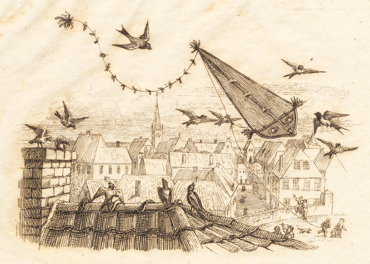 Illustration till "Halvhundra fabler för barn" av Hey av Martinus Rørbye