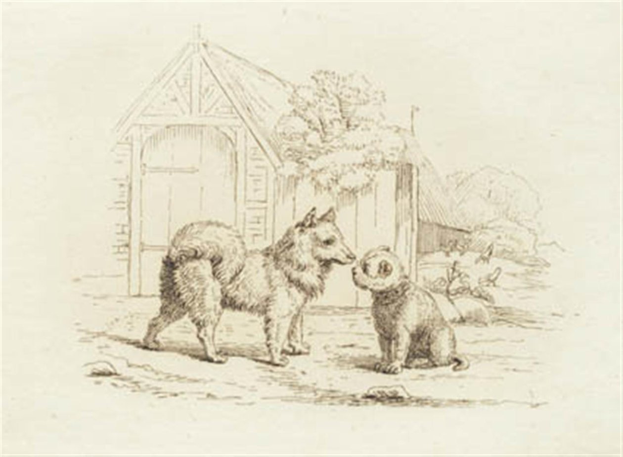 Illustration till "Halvhundra fabler för barn" av Hey av Martinus Rørbye