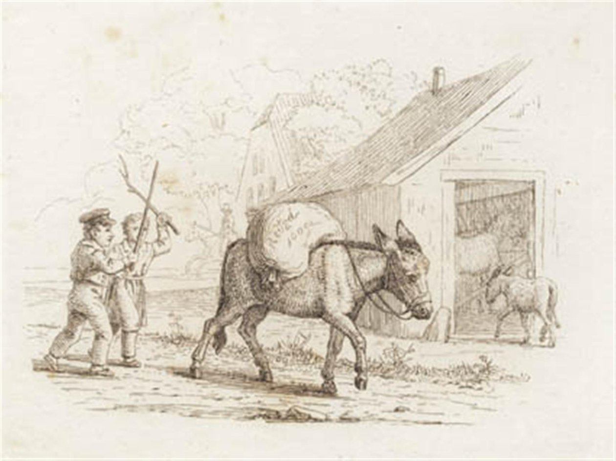 Illustration till "Halvhundra fabler för barn" av Hey av Martinus Rørbye