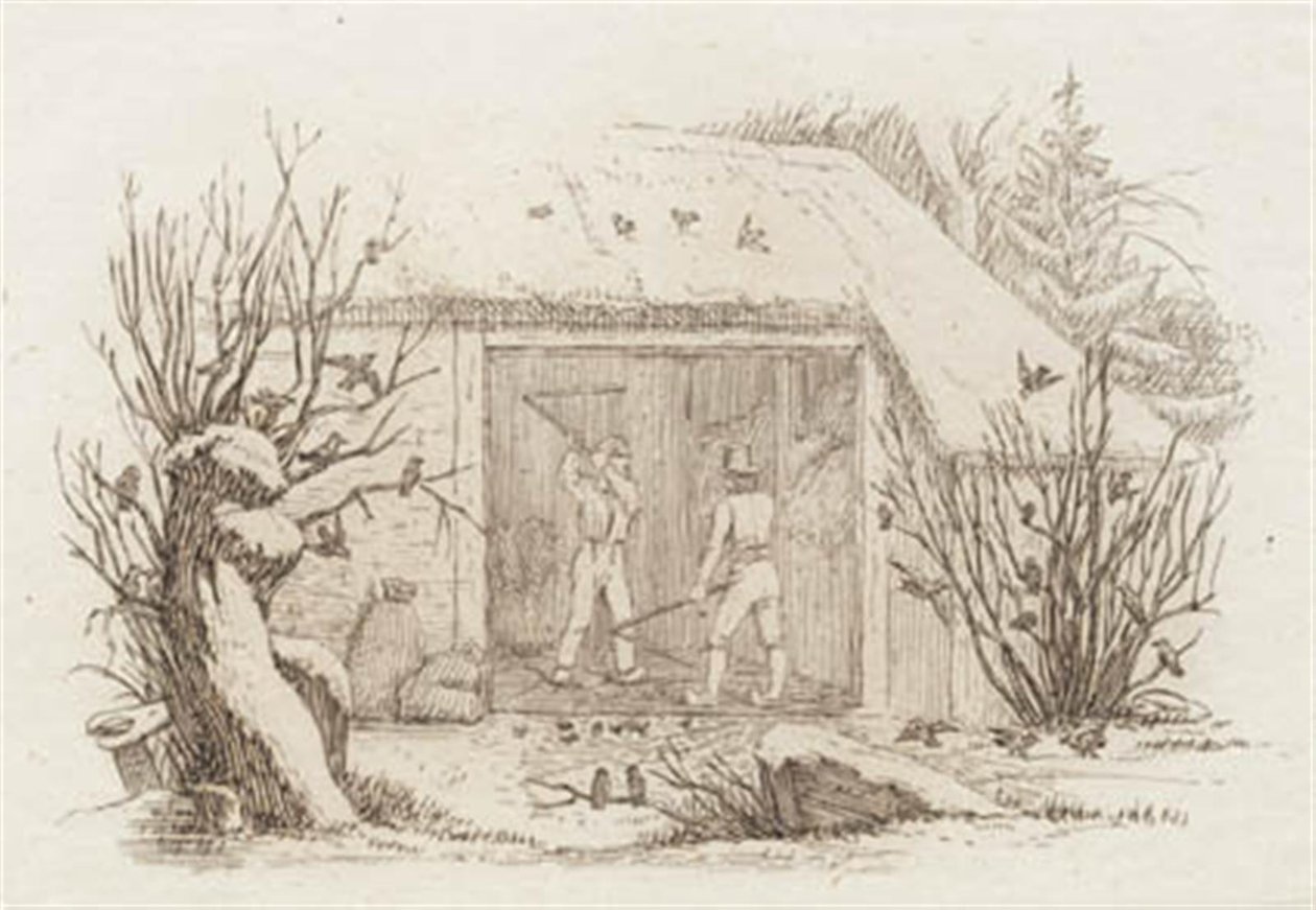 Illustration till "Halvhundra fabler för barn" av Hey av Martinus Rørbye