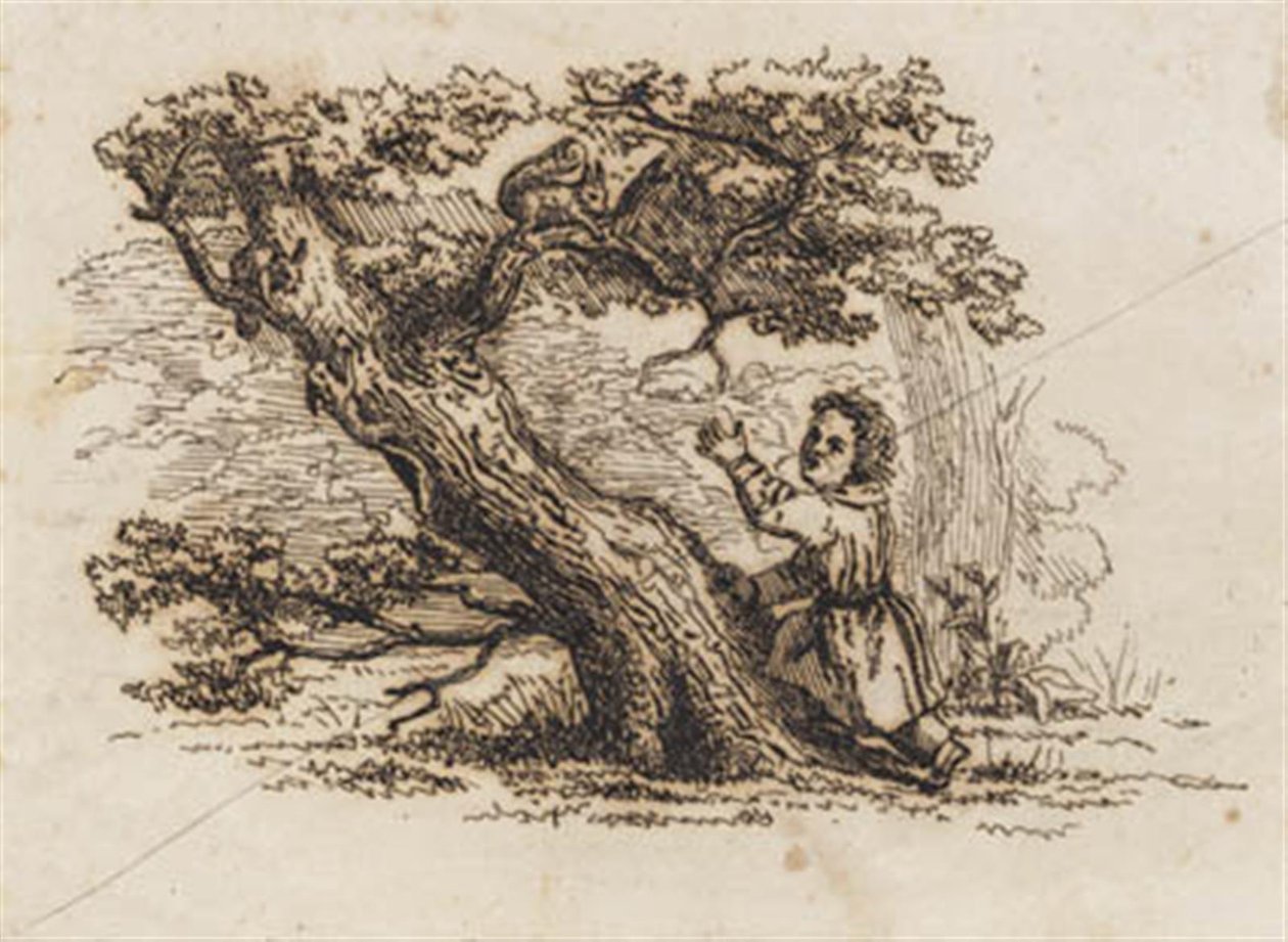 Illustration till "Halvhundra fabler för barn" av Hey av Martinus Rørbye