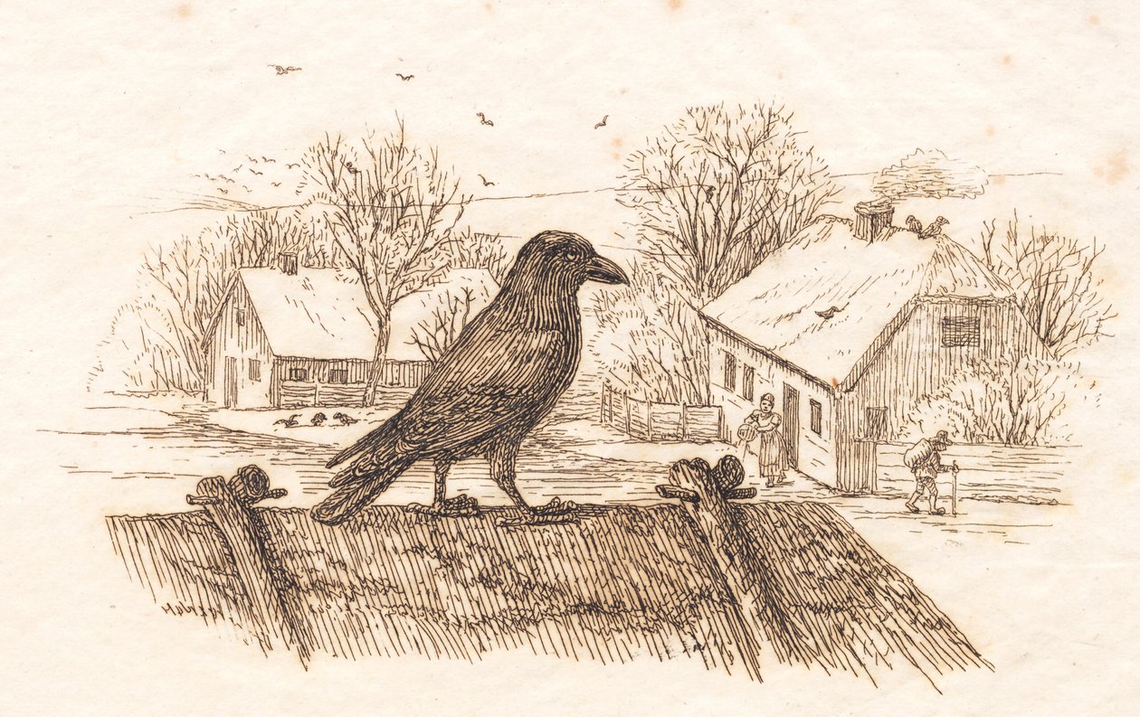 Illustration till "Halvhundra fabler för barn" av Hey av Martinus Rørbye