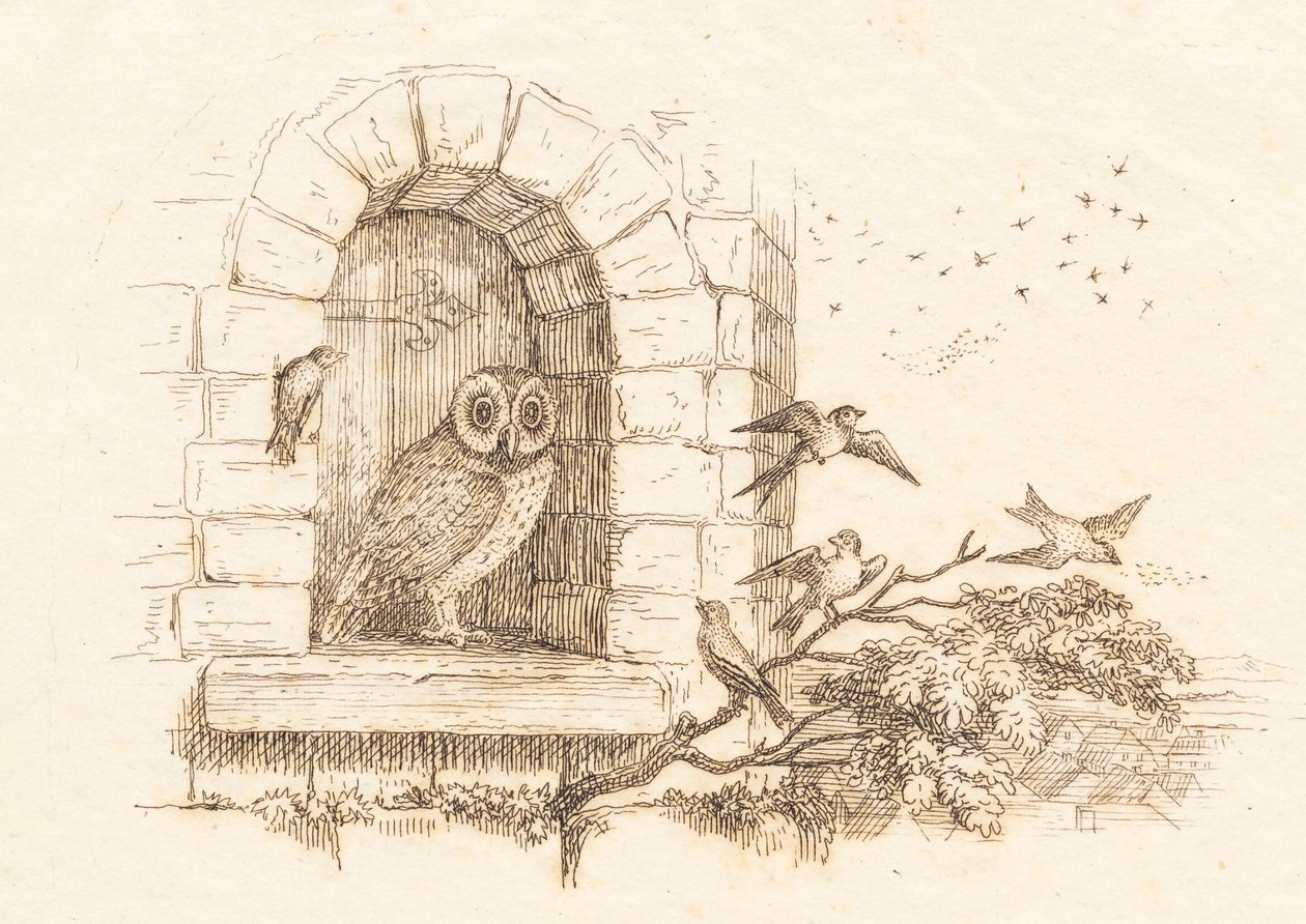 Illustration till "Halvhundra fabler för barn" av Hey av Martinus Rørbye