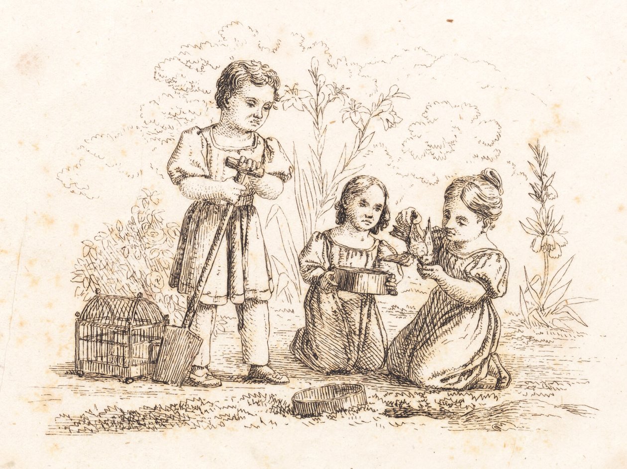 Illustration till "Halvhundra fabler för barn" av Hey av Martinus Rørbye