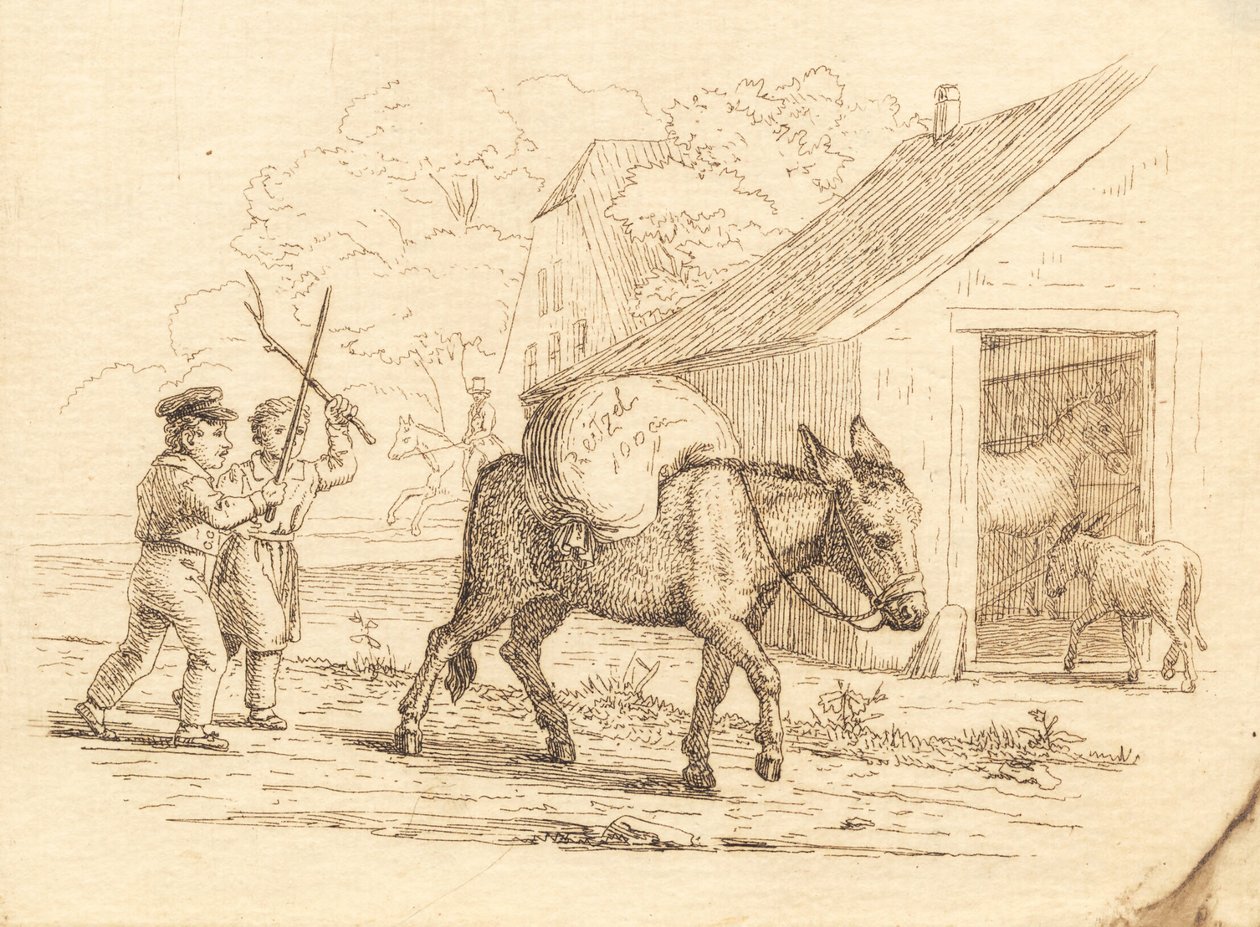 Illustration till "Halvhundra fabler för barn" av Hey av Martinus Rørbye