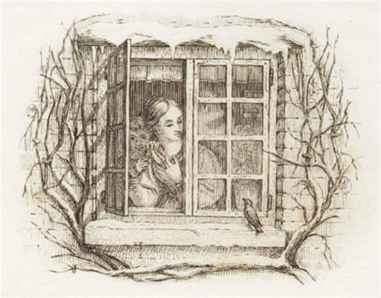 Illustration till "Halvhundra fabler för barn" av Hey av Martinus Rørbye