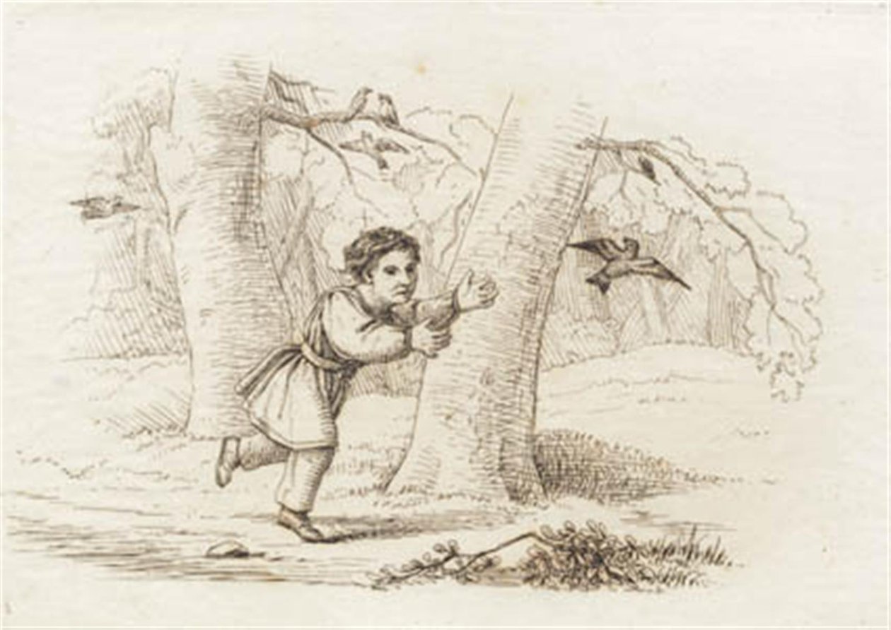 Illustration till "Halvhundra fabler för barn" av Hey av Martinus Rørbye