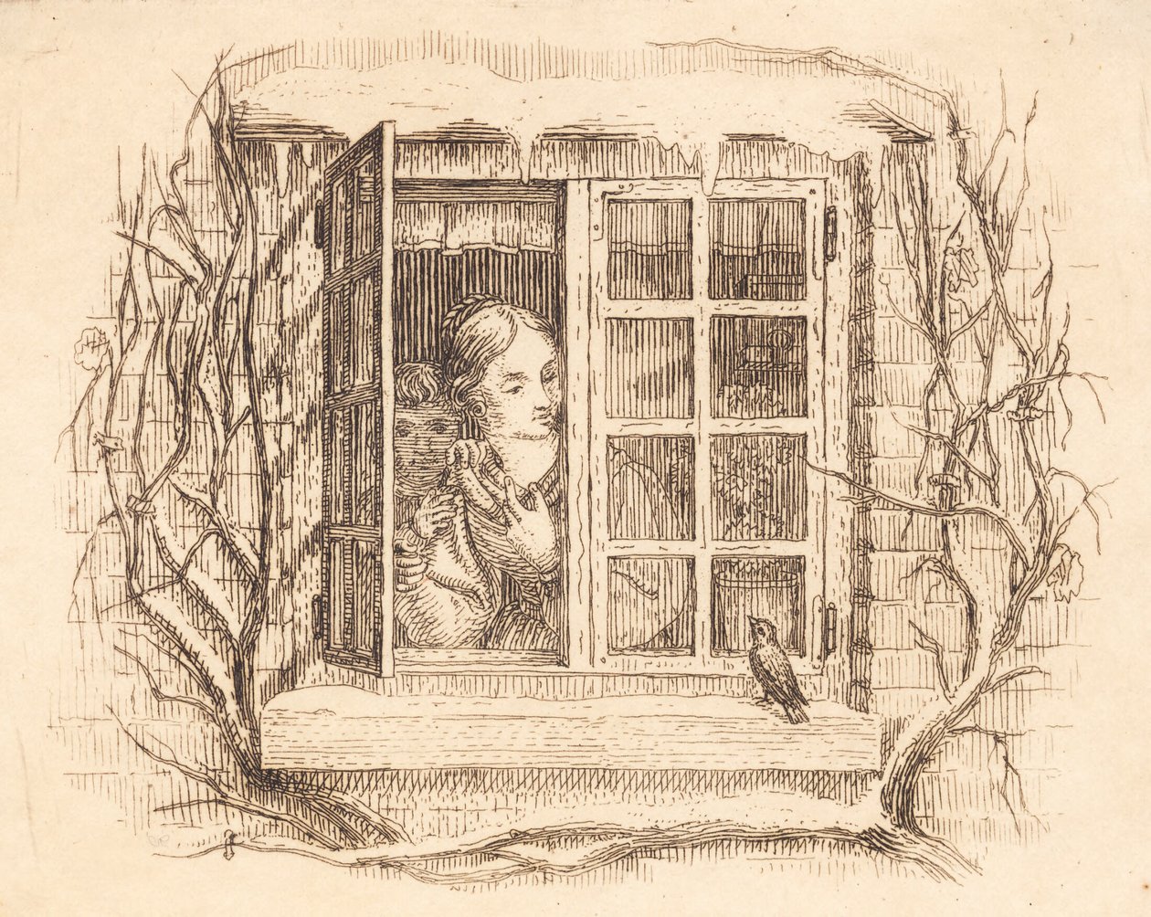 Illustration till "Halvhundra fabler för barn" av Hey av Martinus Rørbye