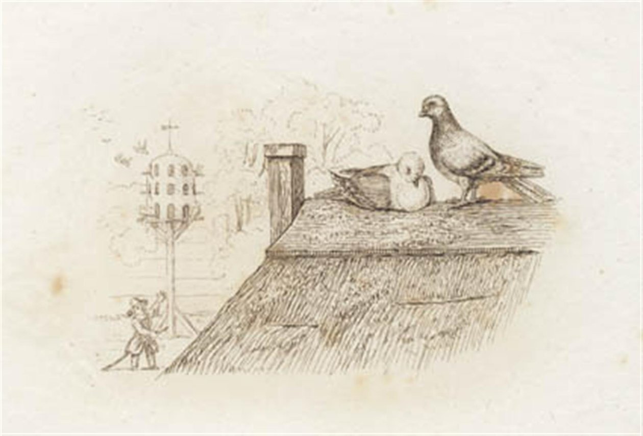 Illustration till "Halvhundra fabler för barn" av Hey av Martinus Rørbye