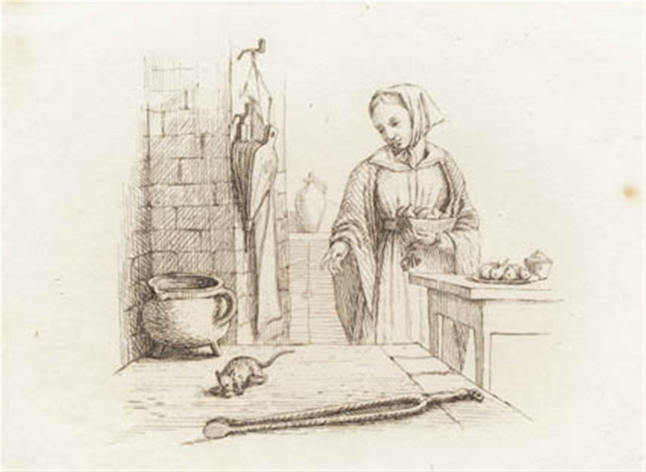 Illustration till "Halvhundra fabler för barn" av Hey av Martinus Rørbye