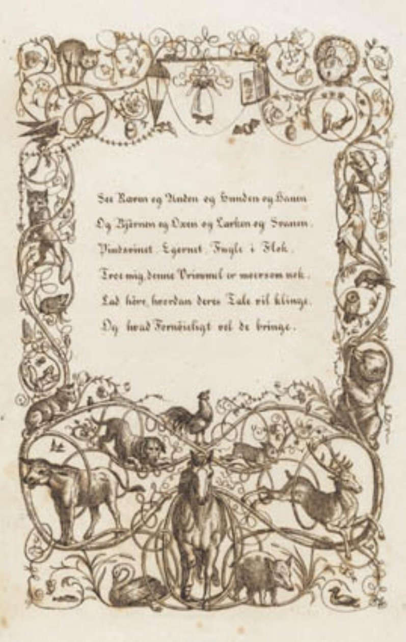 Illustration till "Halvhundra fabler för barn" av Hey av Martinus Rørbye