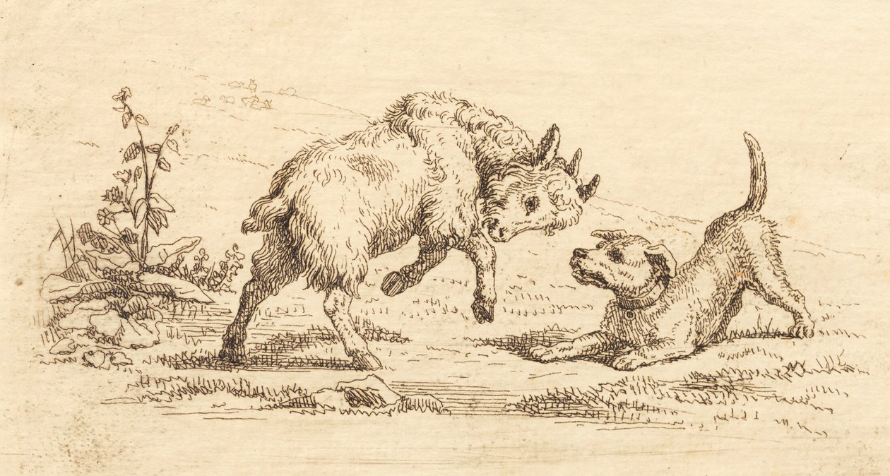 Illustration till "Halvhundra fabler för barn" av Hey av Martinus Rørbye