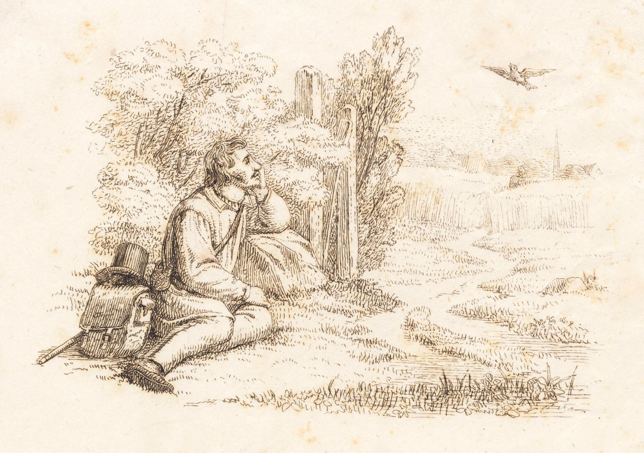 Illustration till "Halvhundra fabler för barn" av Hey av Martinus Rørbye