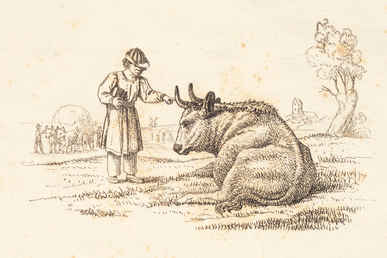 Illustration till "Halvhundra fabler för barn" av Hey av Martinus Rørbye