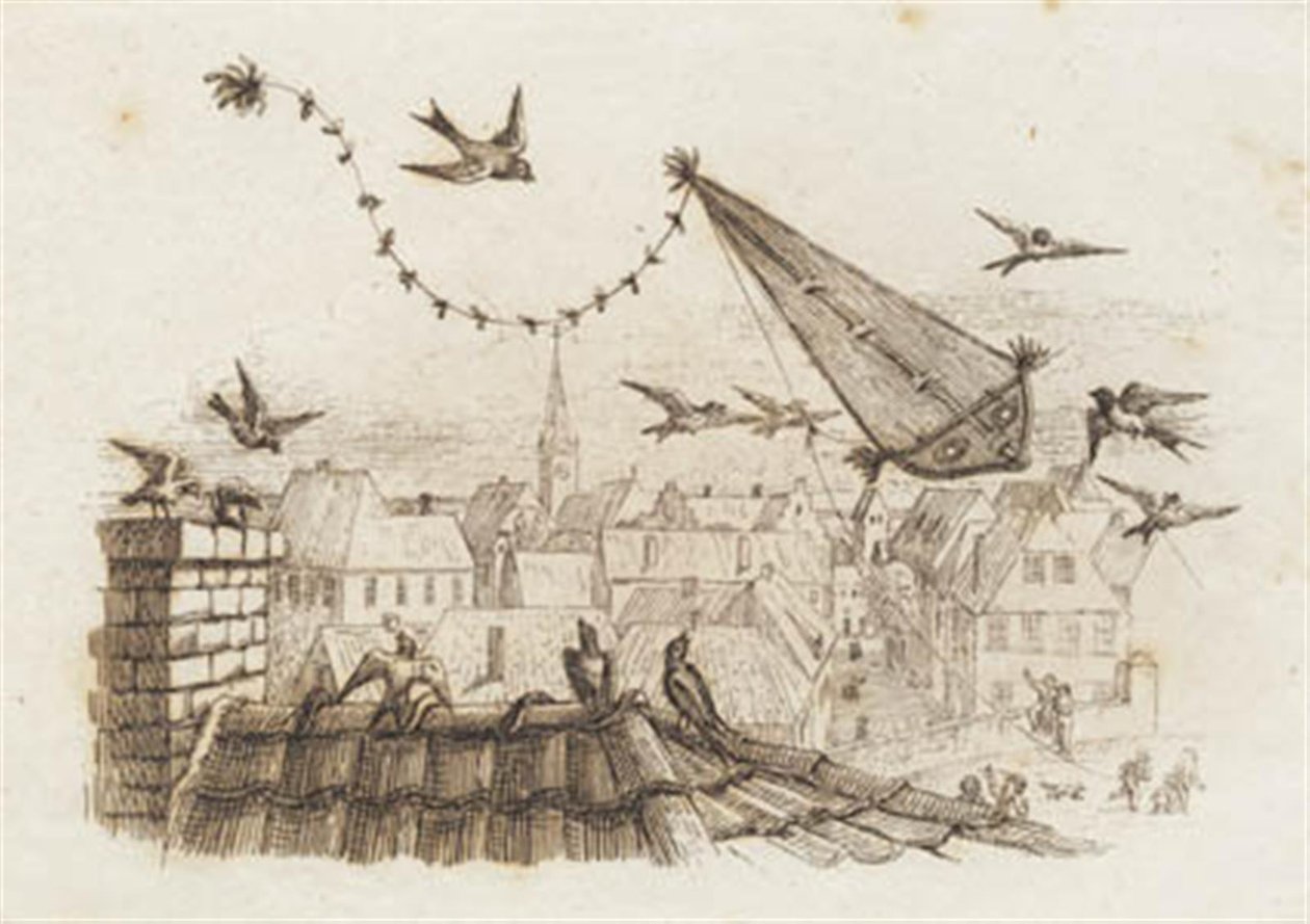 Illustration till "Halvhundra fabler för barn" av Hey av Martinus Rørbye