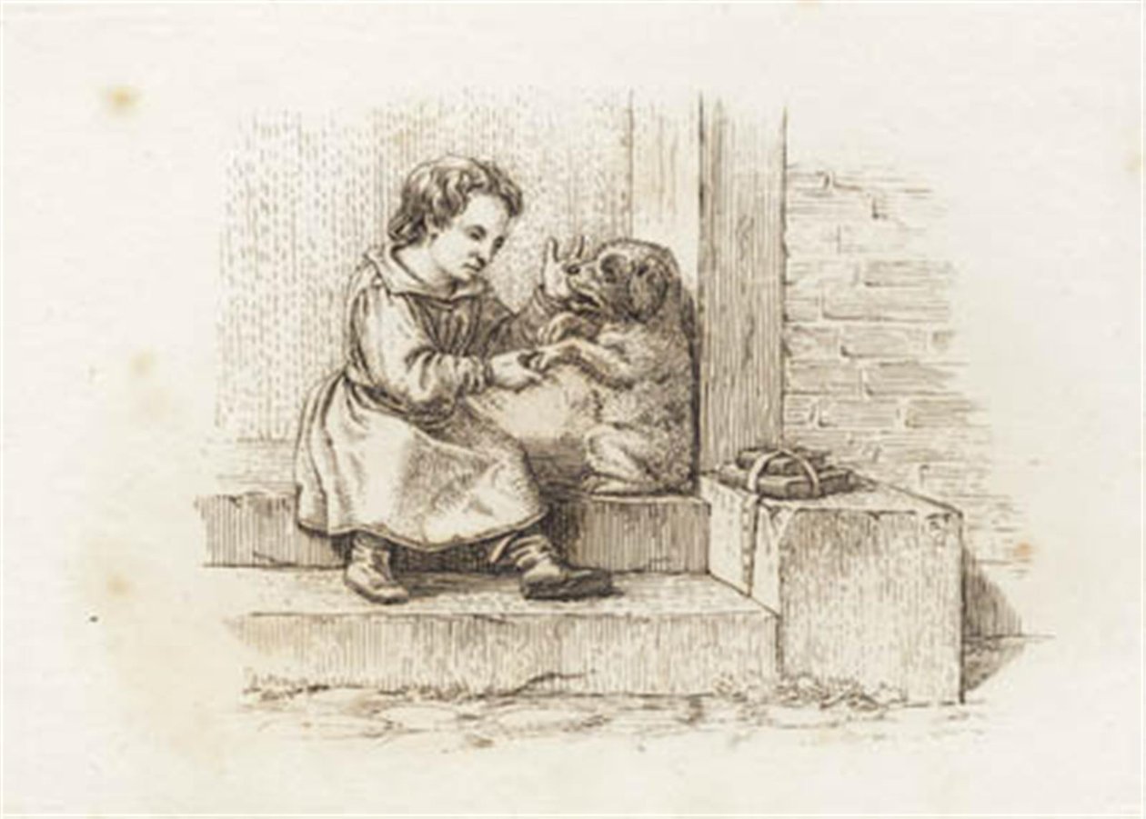 Illustration till "Halvhundra fabler för barn" av Hey av Martinus Rørbye