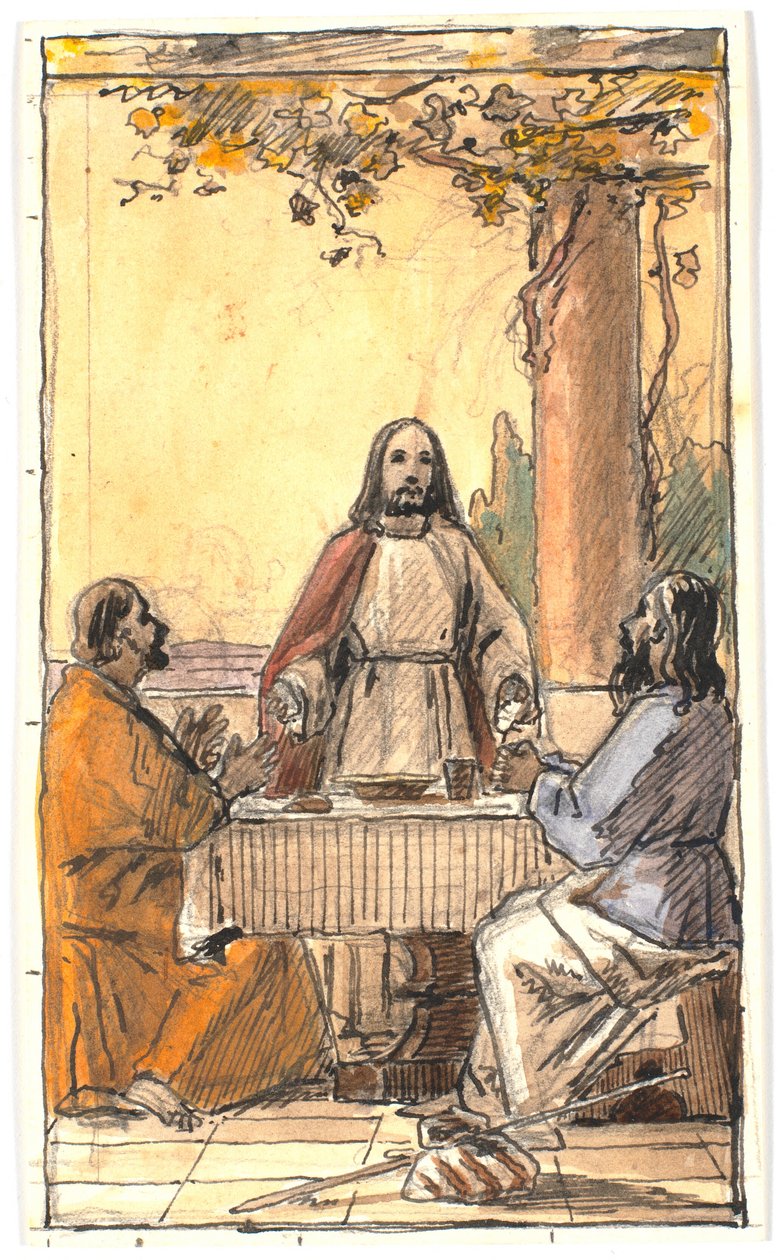 Kristus och de två lärjungarna i Emmaus av Martinus Rørbye
