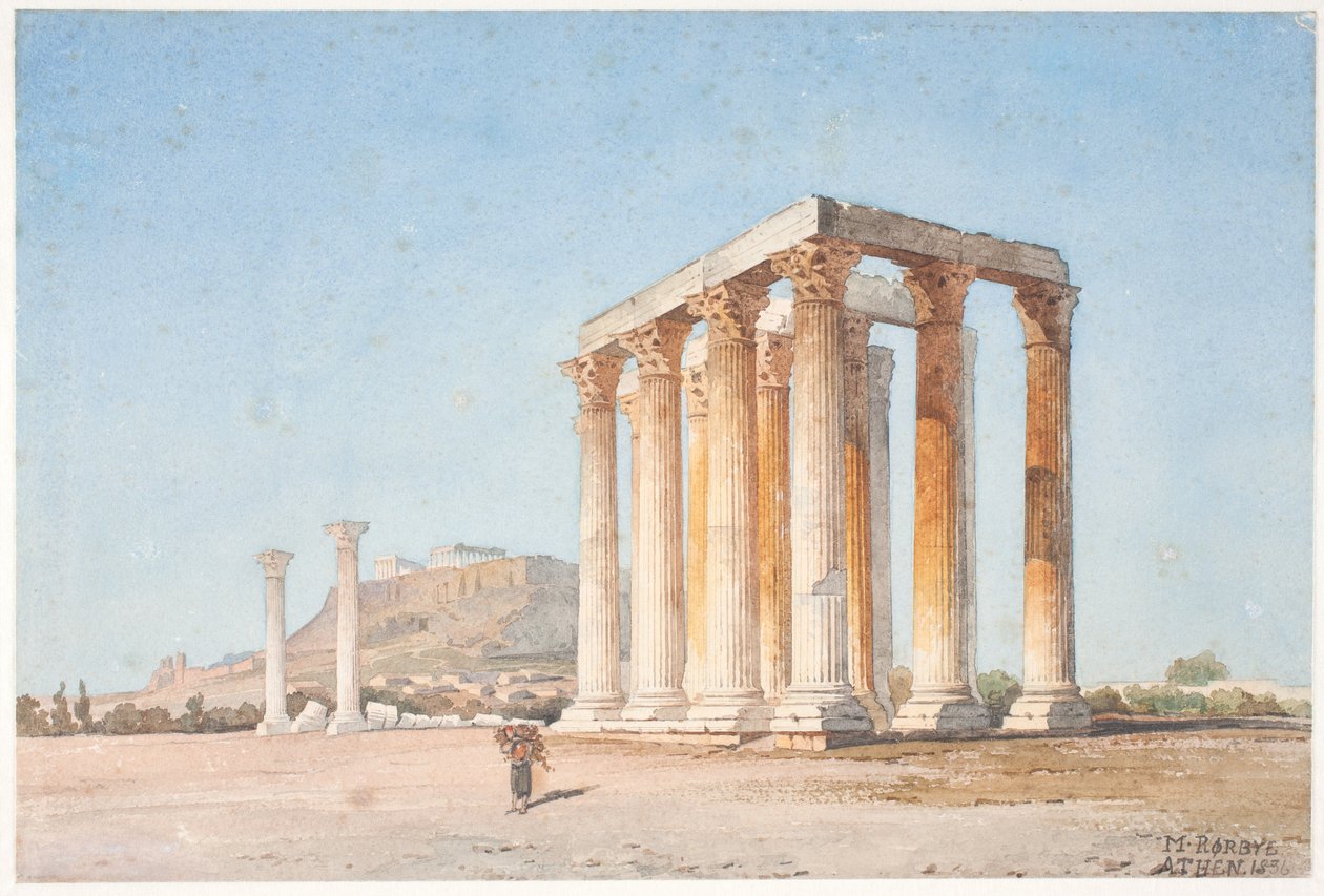 Zeus tempel av Martinus Rørbye