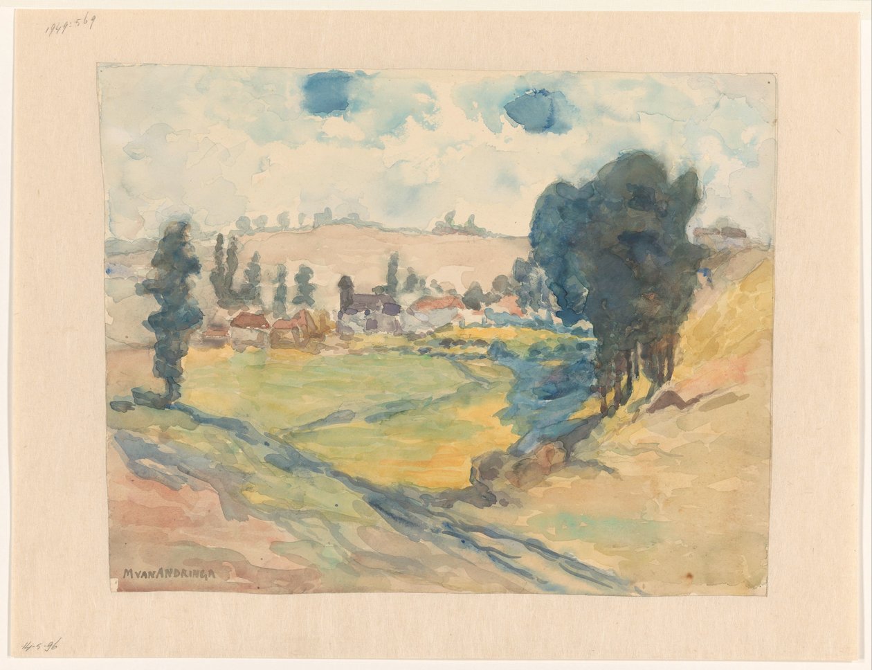 Hill landskap av Martinus van Andringa