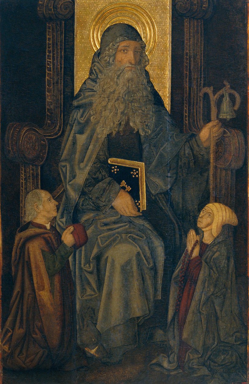 Sankt Antonius abbot och donatorer av Martín Bernat