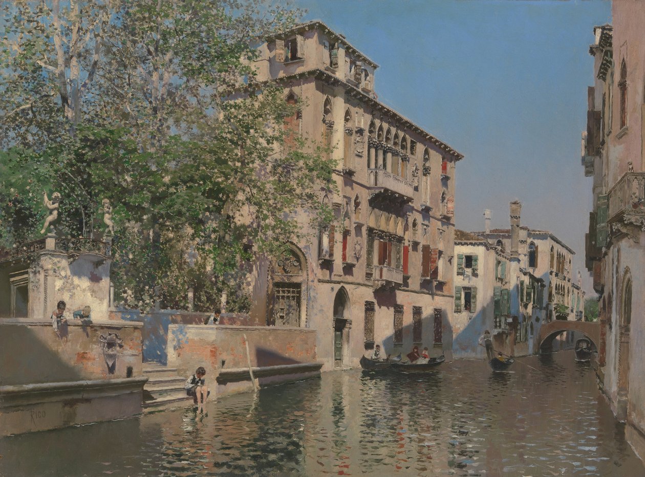 En kanal i Venedig, ca 1875 av Martín Rico y Ortega
