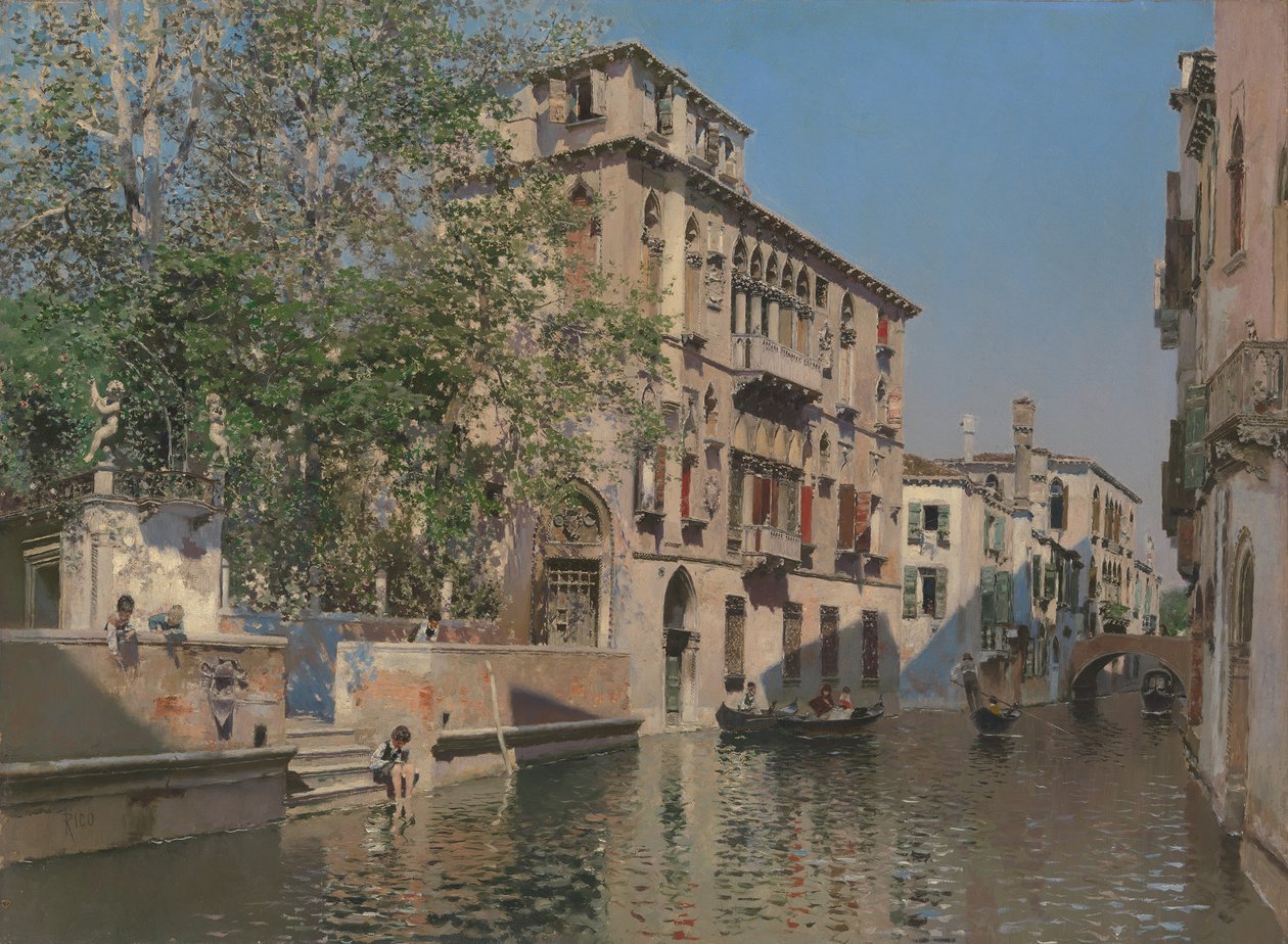En kanal i Venedig, ca. 1875. av Martín Rico y Ortega
